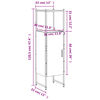 vidaXL Badschrank Sonoma-Eiche 33x33x120,5 cm Holzwerkstoff