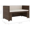 vidaXL 5-tlg. Garten-Lounge-Set mit Auflagen Poly Rattan Braun