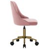 vidaXL Esszimmerst&uuml;hle 2 Stk. Drehbar Rosa Samt
