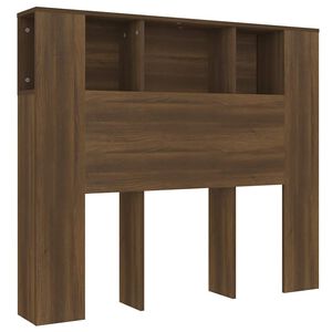 vidaXL Kopfteil mit Ablagen Braun Eichen-Optik 120x18,5x102,5 cm