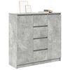 vidaXL Sideboard mit Schubladen Betongrau 100,5x35x98,5 cm