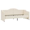 vidaXL Tagesbett USB Creme Stoff 90x200 cm