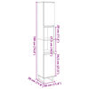 vidaXL Badschrank Altholz-Optik 30x30x190 cm Holzwerkstoff