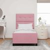 vidaXL Boxspringbett mit Kopfteil Rosa 90 x 200 cm Samt