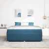 vidaXL Bettrahmen mit Matratze Blau 180 x 200 cm Stoff