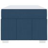 vidaXL Bettrahmen mit Matratze Blau 100 x 200 cm Stoff