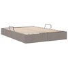 vidaXL Aufbewahrungsbett mit Kopfteil Taupe 140 x 200 cm Stoff