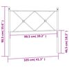 vidaXL Kopfteil Metall Schwarz 100 cm