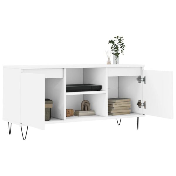vidaXL TV-Schrank Weiß 104x35x50 cm Holzwerkstoff