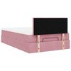 vidaXL Ottoman-Bett mit Matratze & LEDs Rosa 120x200 cm Samt