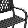 vidaXL Gartenbank Schwarz 120 cm Stahl