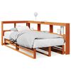vidaXL Massivholzbett mit Regal ohne Matratze Wachsbraun 100x200 cm