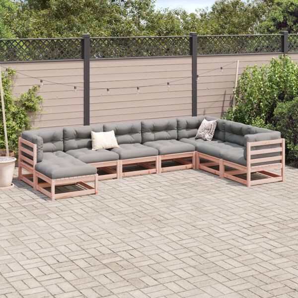 vidaXL 8-tlg. Garten-Sofagarnitur Massivholz Douglasie
