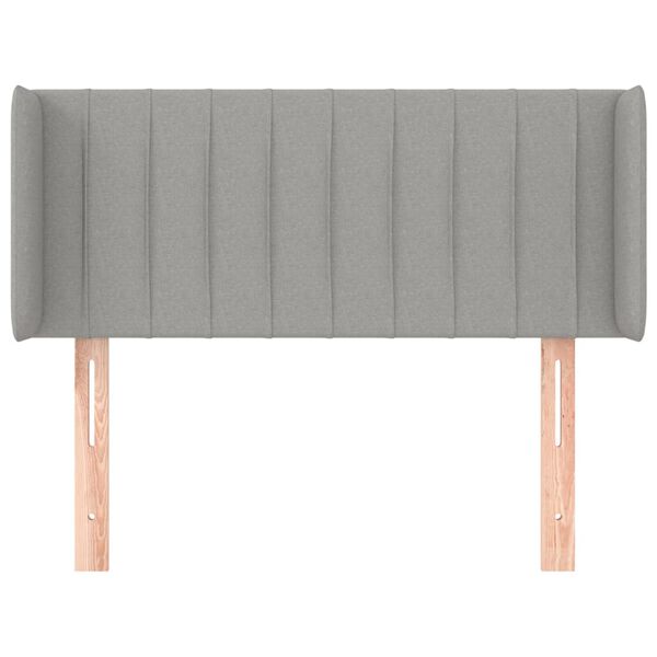 vidaXL Kopfteil mit Ohren Hellgrau 103x16x78/88 cm Stoff