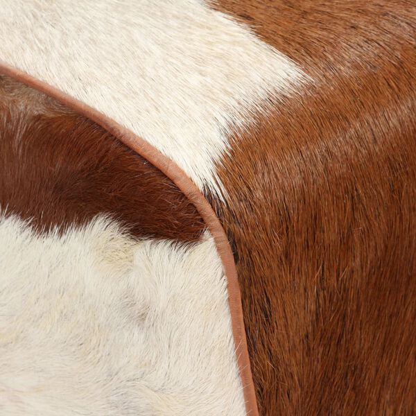 vidaXL Hocker Echtes Ziegenleder 40 x 30 x 45 cm