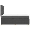 vidaXL Boxspringbett mit Matratze Dunkelgrau 100x200 cm Stoff