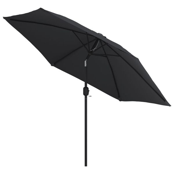 vidaXL Sonnenschirm mit Metall-Mast 300 cm Schwarz