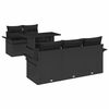 vidaXL Gartensofa-set 6 Stk. Schwarz [Synthetisch]: Poly Rattan