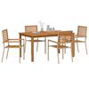 vidaXL Garten Essgruppe 5 pcs Beige Poly Rattan