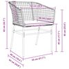 vidaXL Garten Essgruppe 5 pcs Schwarz Poly-Rattan
