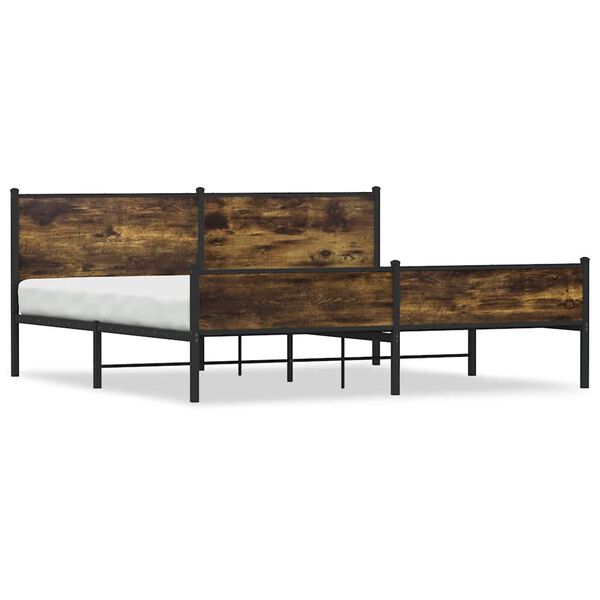vidaXL Metallbett ohne Matratze R&auml;uchereiche 200x200 cm