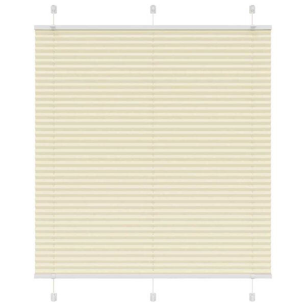 vidaXL Plissee Creme 120x100 cm Stoffbreite 119,4 cm Polyester