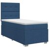 vidaXL Boxspringbett mit Matratze mit Kopfteil Blau 100 x 200 cm Stoff