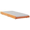 vidaXL Bettrahmen Wachsbraun 90 x 190 cm Massives Kiefernholz