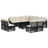 vidaXL Gartensofa-set 12 stk. Schwarz und Cremewei&szlig; 100 x 55 x 73 cm