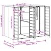 vidaXL Wagenm&uuml;llbeh&auml;lter f&uuml;r 2 Beh&auml;lter 136 x 77,5 x 115,5 cm Stahl