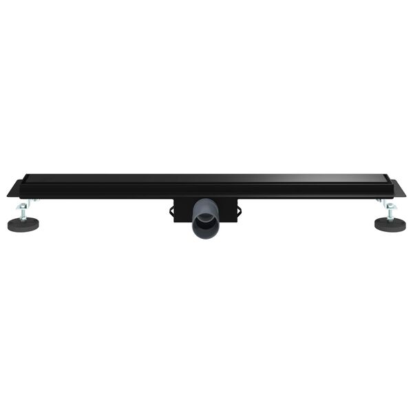 vidaXL 2 in 1 Duschabfluss Schwarz 70 cm Edelstahl 304