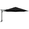 vidaXL Garten-Sonnenschirm Schwarz 248 x 248 x 148 cm