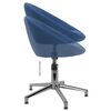 vidaXL Esszimmerst&uuml;hle 6 Stk. Drehbar Blau Stoff