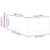 vidaXL Bettrahmen mit Matratze Cappuccino 100 x 200 cm Stoff