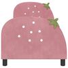 vidaXL Kinderbettgestell mit Kopfteil Rosa 80 x 160 cm Samt