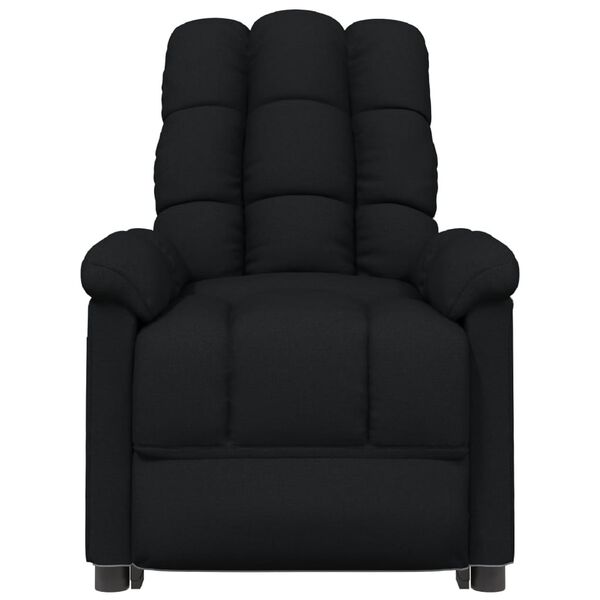 vidaXL Massagesessel mit Aufstehhilfe Schwarz Stoff