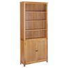 vidaXL B&uuml;cherregal mit 2 T&uuml;ren 90x30x200 cm Massivholz Eiche
