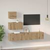 vidaXL TV-Schrankset Wandmontiert 4 pcs Artisan-Eiche Holzwerkstoff