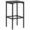 vidaXL 9-tlg. Gartenbar-Set mit Kissen Schwarz