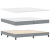 vidaXL Boxspringbett mit Matratze Hellgrau 200 x 200 cm Stoff