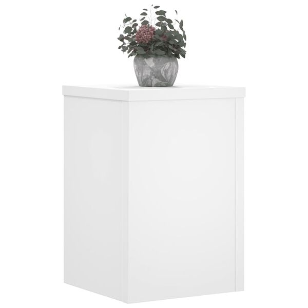 vidaXL Pflanzenst&auml;nder 2 Stk. Wei&szlig; 25x25x35 cm Holzwerkstoff