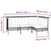 vidaXL 10-tlg. Garten-Lounge-Set mit Kissen Grau Poly Rattan