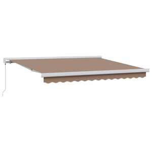 vidaXL Ausziehbare Markise Taupe 500 x 300 cm Leinen und Aluminium