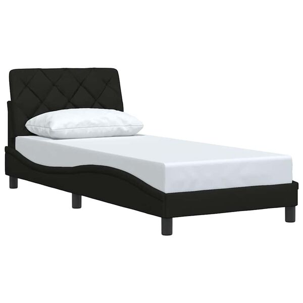 vidaXL Bettgestell ohne Matratze Schwarz 90x190 cm Stoff