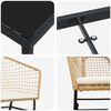 vidaXL Garten Essgruppe 5 pcs Braun Poly-Rattan