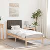 vidaXL Bettgestell mit gepolstertem Kopfteil Taupe 75 x 190 cm
