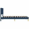 vidaXL Bettrahmen mit Kopfteil Blau 80 x 200 cm Stoff