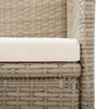 vidaXL Garten-Liegest&uuml;hle 2 Stk. mit Auflagen Poly Rattan Beige