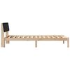 vidaXL Bettgestell Braun und Schwarz 100 x 200 cm Massivholz Kiefer