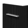 vidaXL Schrank Mit Rad Schwarz Eichen-Optik 60 x 22 x 79 cm